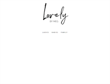 Tablet Screenshot of lovelybymeg.com